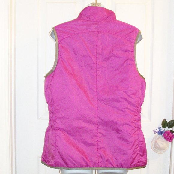 NIKE GOLF Sz L Activewear Full Zip Vest Purple Gray Inside Zip Pockets - Picture 5 of 9